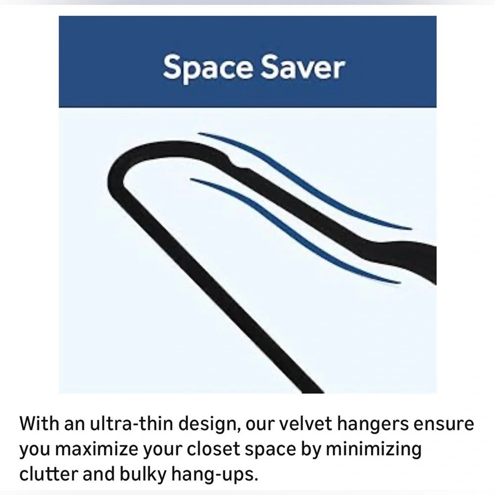 Zober Black Velvet Non-Slip Clothes Hangers | Slim Space-Saving | Box of 50